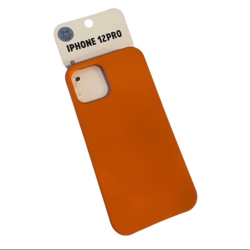 🔴 Bright Orange iPhone 12 Pro Case